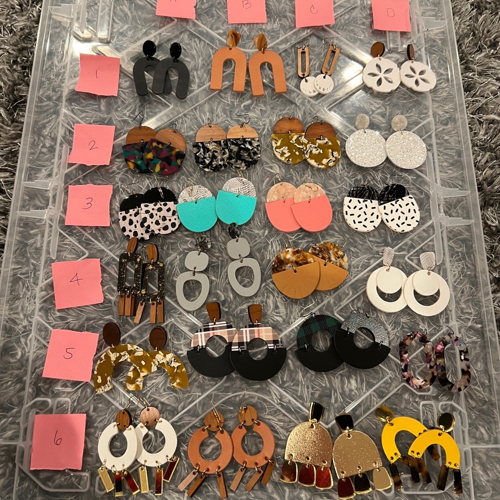Brinley & Company Earrings lot-24 Pairs! Leather And Nickel Free